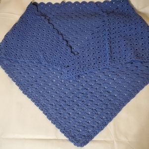 Beautiful blue crochet blanket